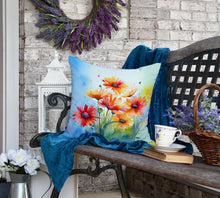 Load image into Gallery viewer, Gerbera Daisies in Watercolor Throw Pillow