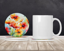 Load image into Gallery viewer, Gerbera Daisies in Watercolor Large Sandstone Coasters Pack of 4