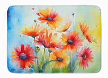 Load image into Gallery viewer, Gerbera Daisies in Watercolor Memory Foam Kitchen Mat