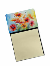 Load image into Gallery viewer, Gerbera Daisies in Watercolor Sticky Note Holder- Refiilable Desk Accessory Note Pad