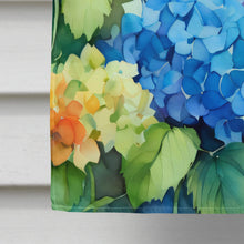 Load image into Gallery viewer, Hydrangeas in Watercolor House Flag