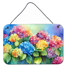 Load image into Gallery viewer, Hydrangeas in Watercolor Wall or Door Hanging Prints