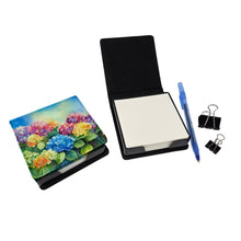 Load image into Gallery viewer, Hydrangeas in Watercolor PU Leather Note Paper Holder