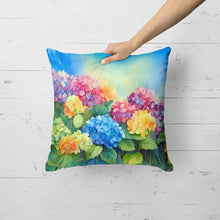 Load image into Gallery viewer, Hydrangeas in Watercolor Throw Pillow