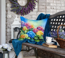 Load image into Gallery viewer, Hydrangeas in Watercolor Throw Pillow
