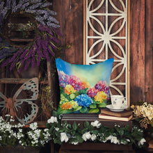 Load image into Gallery viewer, Hydrangeas in Watercolor Throw Pillow