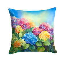Load image into Gallery viewer, Hydrangeas in Watercolor Throw Pillow