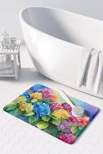 Load image into Gallery viewer, Hydrangeas in Watercolor Memory Foam Kitchen Mat