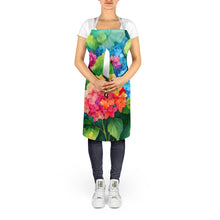 Load image into Gallery viewer, Hydrangeas in Watercolor Apron – Artist-Designed Kitchen, BBQ &amp; Craft Apron