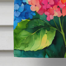 Load image into Gallery viewer, Hydrangeas in Watercolor House Flag