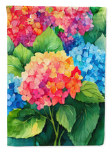 Load image into Gallery viewer, Hydrangeas in Watercolor House Flag