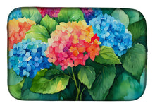 Load image into Gallery viewer, Hydrangeas in Watercolor Dish Drying Mat