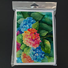 Load image into Gallery viewer, Hydrangeas in Watercolor Greeting Cards -  Blank Note Cards – 8-Pack of Artist-Designed Cards with Envelopes