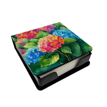 Load image into Gallery viewer, Hydrangeas in Watercolor PU Leather Note Paper Holder