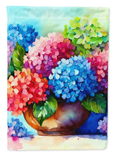 Load image into Gallery viewer, Hydrangeas in Watercolor House Flag