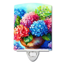 Load image into Gallery viewer, Hydrangeas in Watercolor Ceramic Night Light