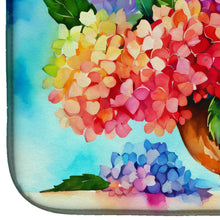 Load image into Gallery viewer, Hydrangeas in Watercolor Dish Drying Mat