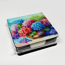 Load image into Gallery viewer, Hydrangeas in Watercolor PU Leather Note Paper Holder