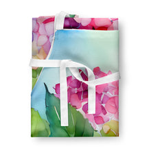 Load image into Gallery viewer, Hydrangeas in Watercolor Apron – Artist-Designed Kitchen, BBQ &amp; Craft Apron