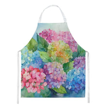 Load image into Gallery viewer, Hydrangeas in Watercolor Apron – Artist-Designed Kitchen, BBQ &amp; Craft Apron