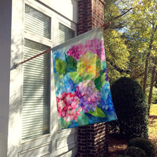 Load image into Gallery viewer, Hydrangeas in Watercolor House Flag