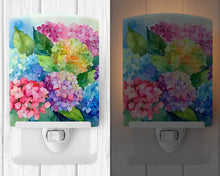 Load image into Gallery viewer, Hydrangeas in Watercolor Ceramic Night Light