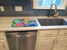 Load image into Gallery viewer, Hydrangeas in Watercolor Dish Drying Mat