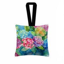 Load image into Gallery viewer, Hydrangeas in Watercolor Hanging Square Fabric Ornament 3.5 × 3.5