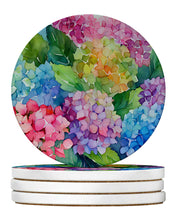 Load image into Gallery viewer, Hydrangeas in Watercolor Large Sandstone Coasters Pack of 4