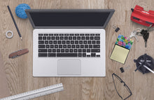 Load image into Gallery viewer, Hydrangeas in Watercolor Sticky Note Holder- Refiilable Desk Accessory Note Pad