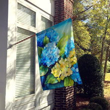 Load image into Gallery viewer, Hydrangeas in Watercolor House Flag