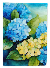 Load image into Gallery viewer, Hydrangeas in Watercolor House Flag