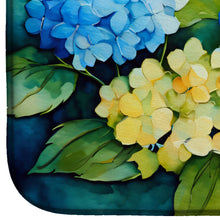 Load image into Gallery viewer, Hydrangeas in Watercolor Dish Drying Mat