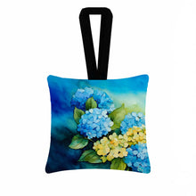 Load image into Gallery viewer, Hydrangeas in Watercolor Hanging Square Fabric Ornament 3.5 × 3.5