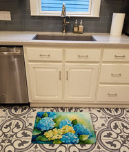 Load image into Gallery viewer, Hydrangeas in Watercolor Memory Foam Kitchen Mat