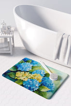 Load image into Gallery viewer, Hydrangeas in Watercolor Memory Foam Kitchen Mat