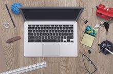 Load image into Gallery viewer, Hydrangeas in Watercolor Sticky Note Holder- Refiilable Desk Accessory Note Pad