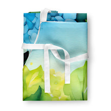 Load image into Gallery viewer, Hydrangeas in Watercolor Apron – Artist-Designed Kitchen, BBQ &amp; Craft Apron