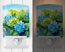 Load image into Gallery viewer, Hydrangeas in Watercolor Ceramic Night Light