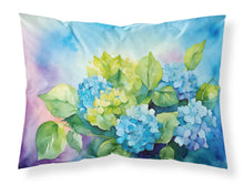 Load image into Gallery viewer, Hydrangeas in Watercolor Fabric Standard Pillowcase – Artistic Decorative Front, White Back