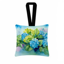Load image into Gallery viewer, Hydrangeas in Watercolor Hanging Square Fabric Ornament 3.5 × 3.5