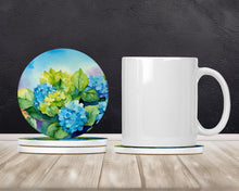 Load image into Gallery viewer, Hydrangeas in Watercolor Large Sandstone Coasters Pack of 4
