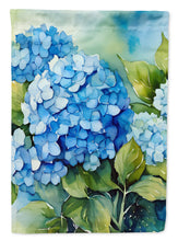 Load image into Gallery viewer, Hydrangeas in Watercolor House Flag