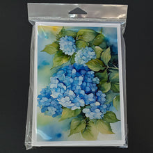Load image into Gallery viewer, Hydrangeas in Watercolor Greeting Cards -  Blank Note Cards – 8-Pack of Artist-Designed Cards with Envelopes