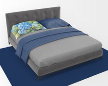 Load image into Gallery viewer, Hydrangeas in Watercolor Fabric Standard Pillowcase – Artistic Decorative Front, White Back
