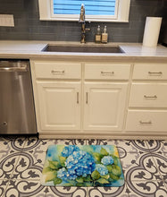 Load image into Gallery viewer, Hydrangeas in Watercolor Memory Foam Kitchen Mat