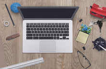 Load image into Gallery viewer, Hydrangeas in Watercolor Sticky Note Holder- Refiilable Desk Accessory Note Pad