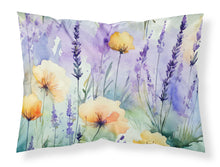 Load image into Gallery viewer, Lavender in Watercolor Fabric Standard Pillowcase – Artistic Decorative Front, White Back