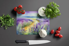 Load image into Gallery viewer, Lavender in Watercolor Glass Cutting Boards – Durable, Decorative Kitchen Art Large