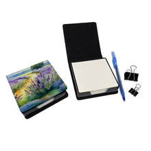 Load image into Gallery viewer, Lavender in Watercolor PU Leather Note Paper Holder
